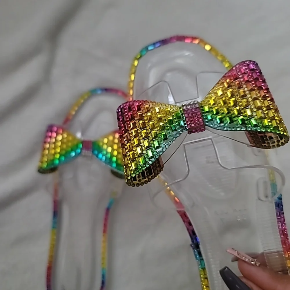💣Just In 💣Studded Clear Multicolored Sandals - Picture 2 of 5